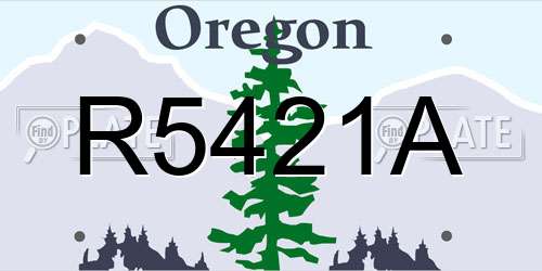 R5421A Oregon License Plate