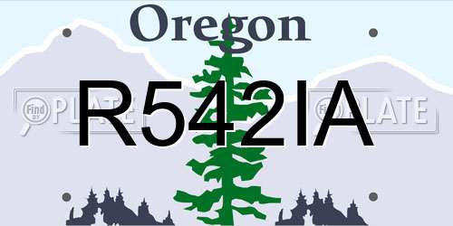 R542IA Oregon License Plate