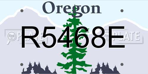 R5468E Oregon License Plate