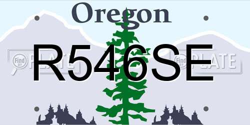 R546SE Oregon License Plate