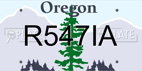 R547IA Oregon License Plate