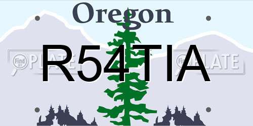 R54TIA Oregon License Plate