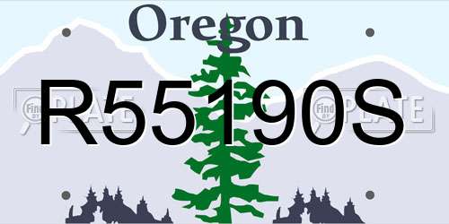 R55190S Oregon License Plate