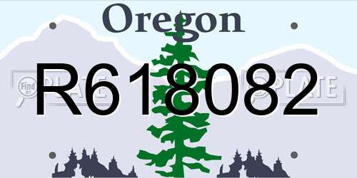 R618082 Oregon License Plate