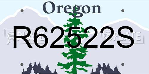 R62522S Oregon License Plate