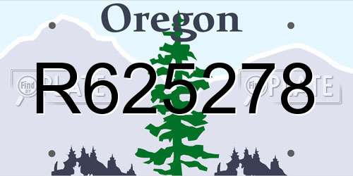 R625278 Oregon License Plate