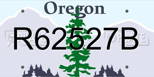 R62527B Oregon License Plate