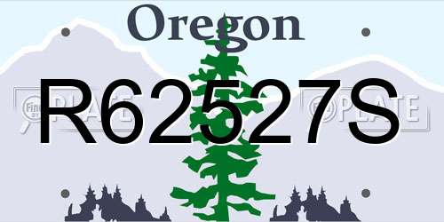 R62527S Oregon License Plate