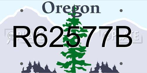 R62577B Oregon License Plate