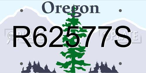 R62577S Oregon License Plate