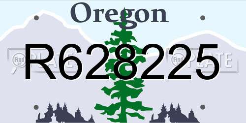 R628225 Oregon License Plate