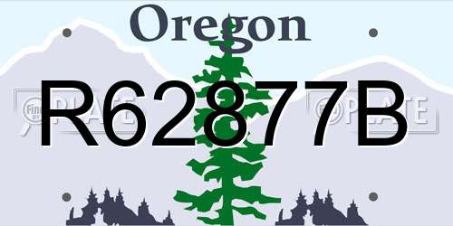 R62877B Oregon License Plate