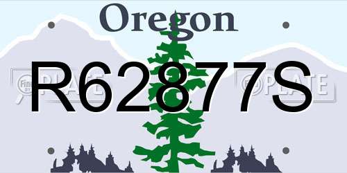 R62877S Oregon License Plate