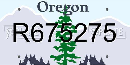 R675275 Oregon License Plate