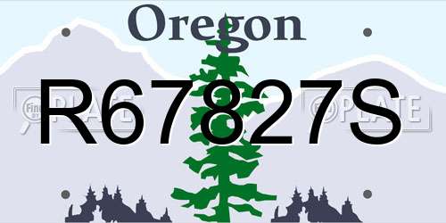 R67827S Oregon License Plate