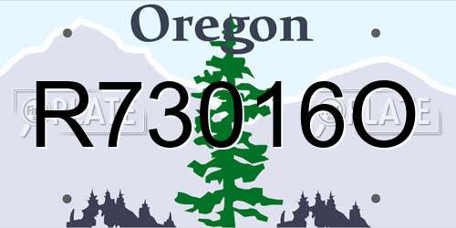R73016O Oregon License Plate