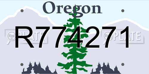 R774271 Oregon License Plate