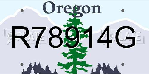 R78914G Oregon License Plate