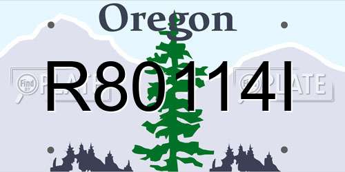 R80114I Oregon License Plate