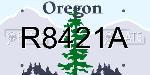 R8421A Oregon License Plate