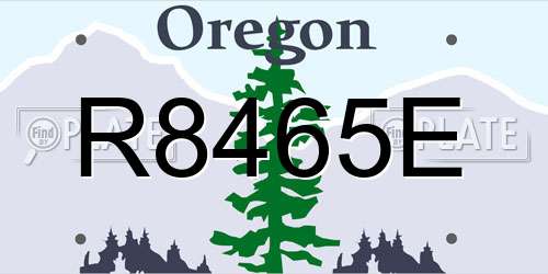 R8465E Oregon License Plate