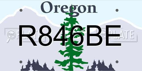 R846BE Oregon License Plate