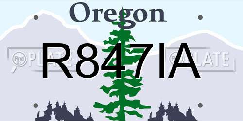 R847IA Oregon License Plate