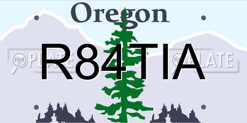 R84TIA Oregon License Plate