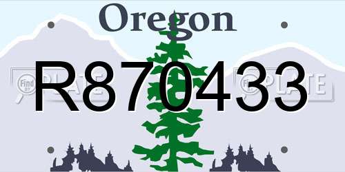 R870433 Oregon License Plate