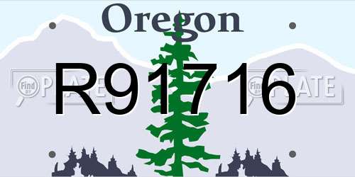 R91716 Oregon License Plate