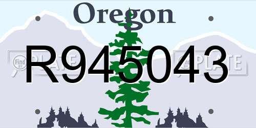 R945043 Oregon License Plate