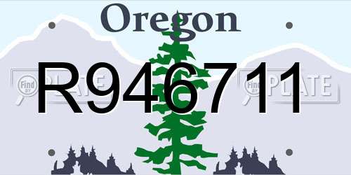 R946711 Oregon License Plate