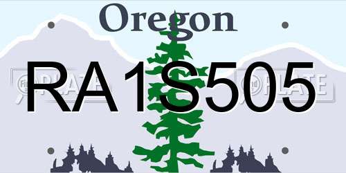 RA1S505 Oregon License Plate