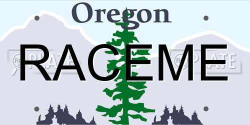 RACEME Oregon License Plate