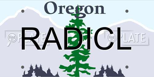 RADICL Oregon License Plate