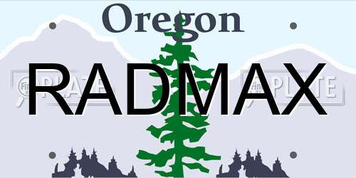 RADMAX Oregon License Plate