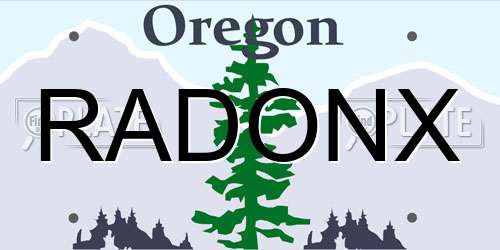 RADONX Oregon License Plate