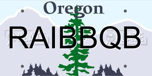 RAIBBQB Oregon License Plate
