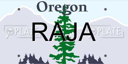 RAJA Oregon License Plate