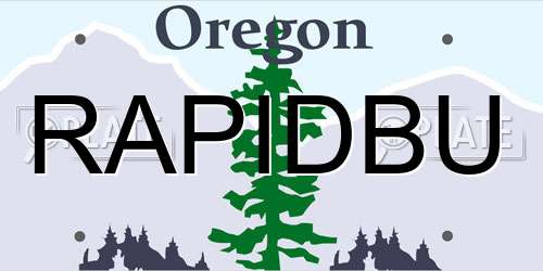 RAPIDBU Oregon License Plate