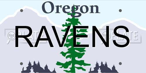 RAVENS Oregon License Plate