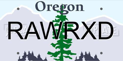 RAWRXD Oregon License Plate