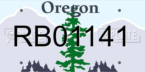 RB01141 Oregon License Plate