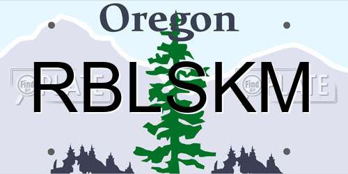RBLSKM Oregon License Plate