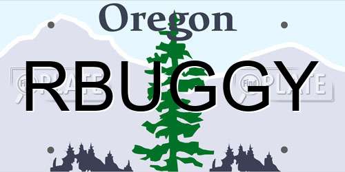 RBUGGY Oregon License Plate