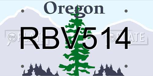 RBV514 Oregon License Plate