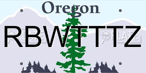 RBWTTTZ Oregon License Plate