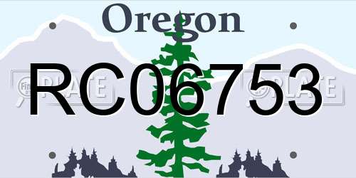 RC06753 Oregon License Plate