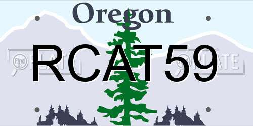 RCAT59 Oregon License Plate