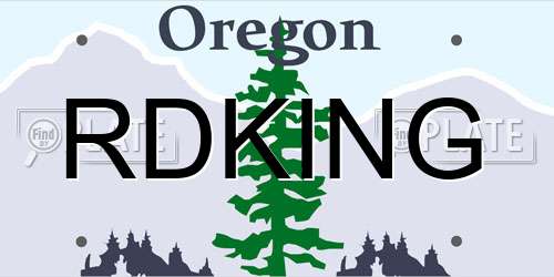 RDKING Oregon License Plate